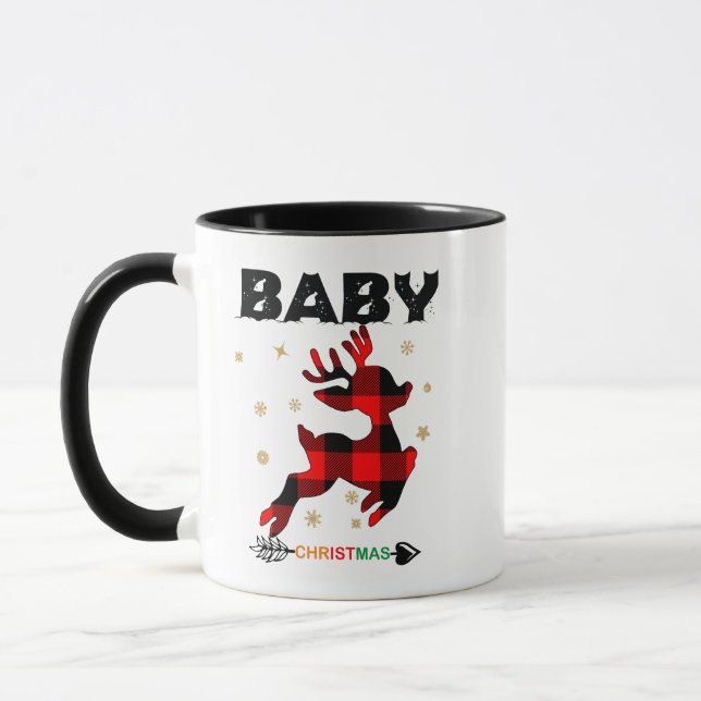 Caneca Família Natal Coincide Com Pijamas Reindeer Baby (Esquerda)