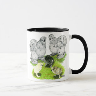 Caneca Família pequena do respingo de Silkie