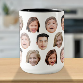 Caneca Família Personalizada Bonita Face 4 Fotos