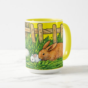 Caneca Família Retro de Coelhos