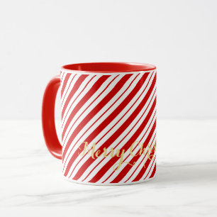 Caneca Família Xmas Bonita De Canas Vermelhas De Natal