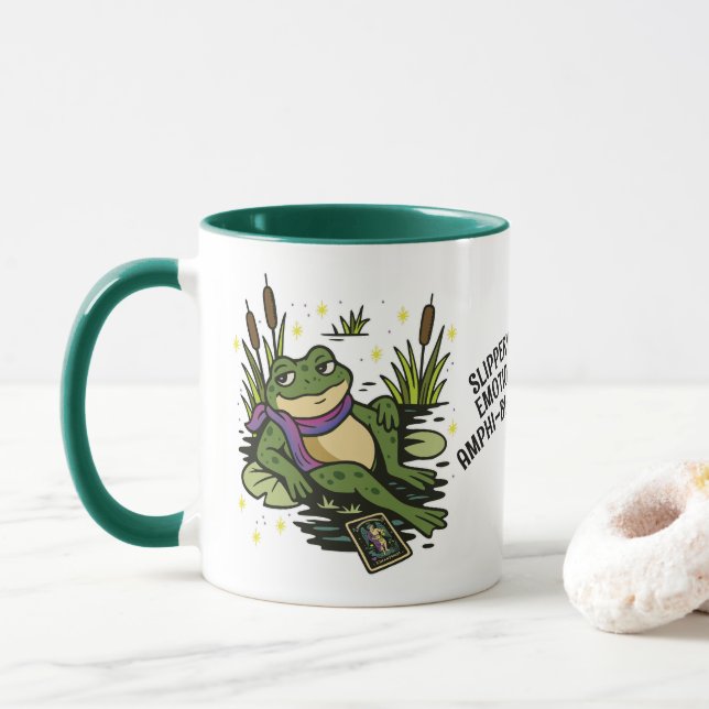 Caneca Familiar Sapo: Es-corregadio, Úmido & Anfi-bio (Com Donut)