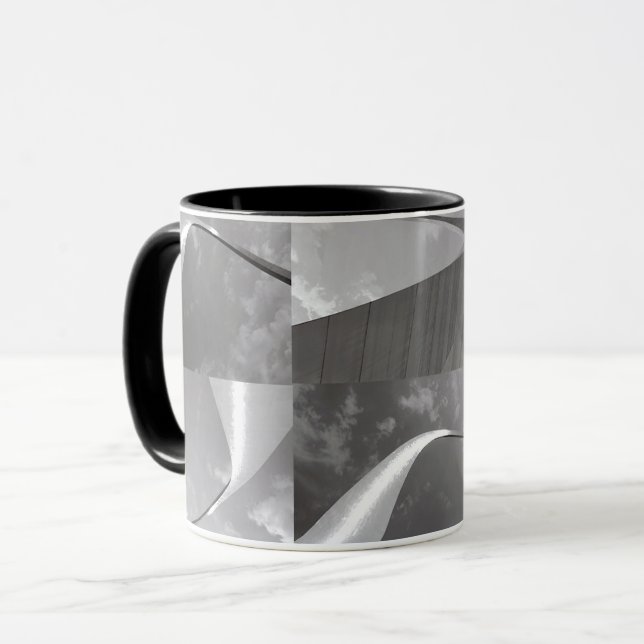 Caneca Famous Gateway Arch Black, White & Gray  (Frente Esquerda)