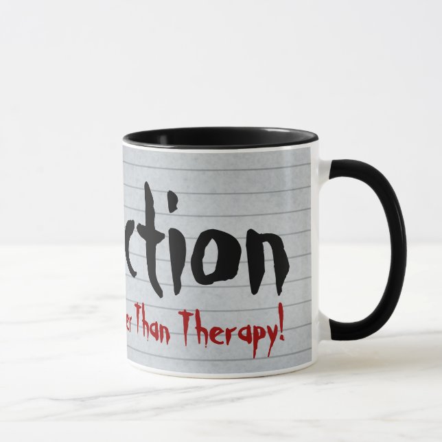 Caneca Fanfiction mais barato do que a terapia (Direita)