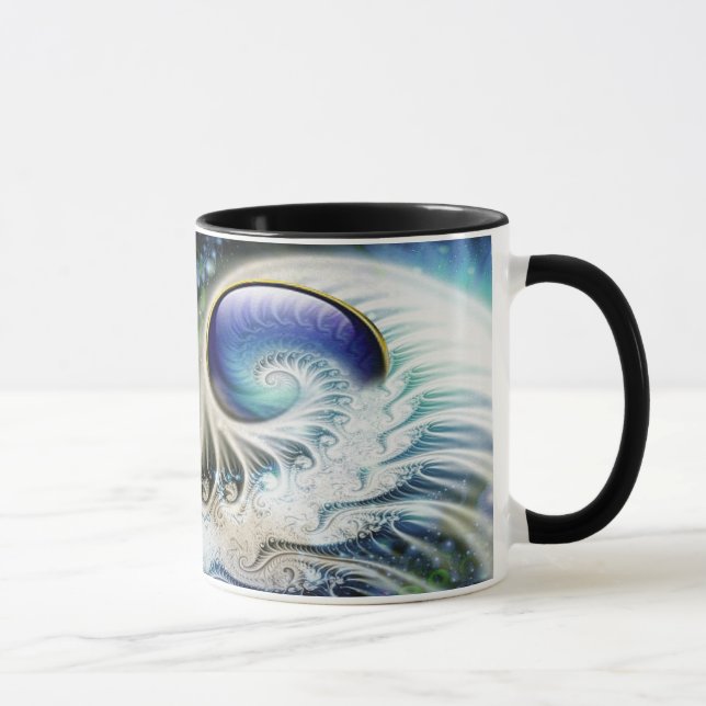Caneca fantasia abstrato fractal (Direita)