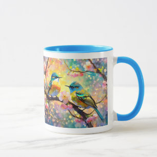 Caneca Fantasia de Flor de Cerejeira ao Nascer do Sol Pás