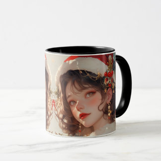 Caneca Fantasia de Natal: Holiday Romance Two-Tone Mug