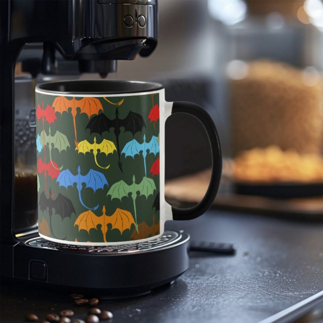 Caneca Fantasia de Voo Verde Dragões (Criador carregado)