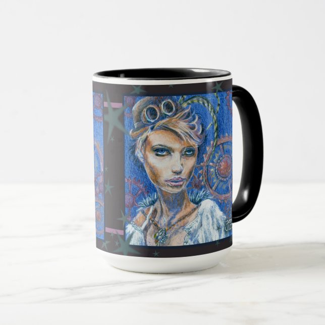 Caneca Fantasia Fantasia de Steampunk Mug com Ursos (Frente Esquerda)