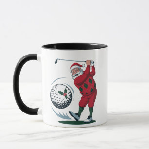 Caneca Fantasia Fantasma Golf Tocando Papai Noel