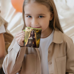 Caneca fantasia moda seca deusa da floresta adorável arte