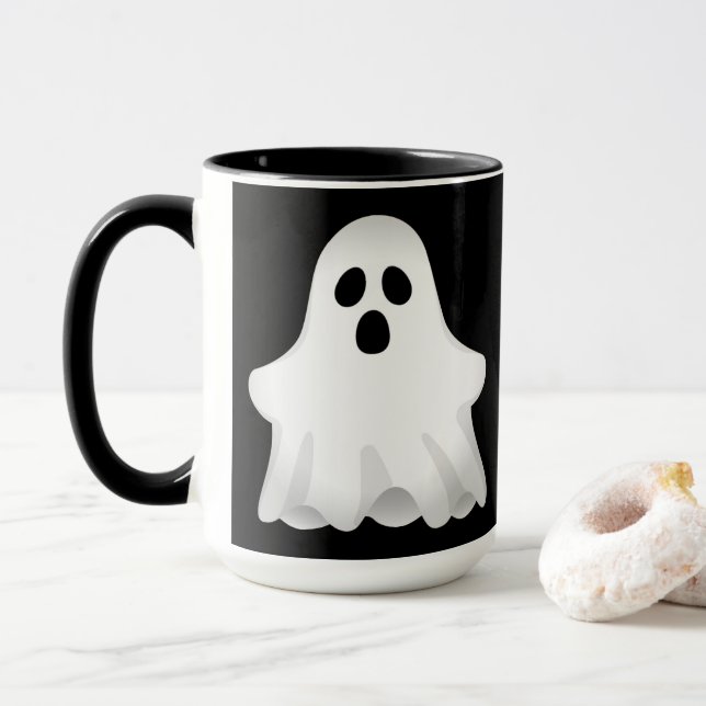 Caneca Fantasma Adorável do Halloween (Com Donut)