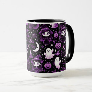 Caneca Fantasma, Bruxas, Gatos Negros, Morcegos e Luas