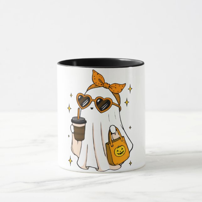 Caneca Fantasma da Temporada Assustadora Fofa com Café Ge (Centro)