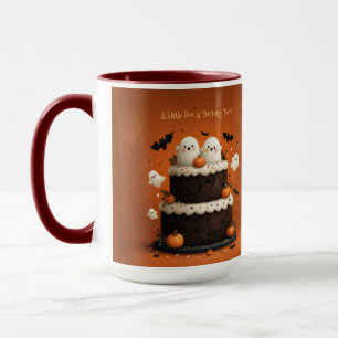 Caneca Fantasma de Halloween Adorável Um Pequeno Boo