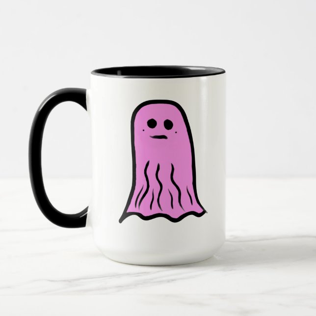 Caneca Fantasma Rosa do Halloween (Esquerda)