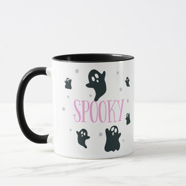 Caneca Fantasmagóricos Super Fofos de Halloween (Esquerda)