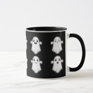 Caneca Fantasmas Com Diferentes Expressões Faciais Dia da