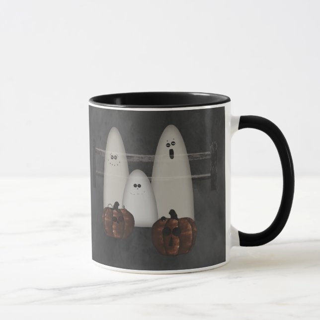 Caneca Fantasmas E Pumpkins Mug (Direita)
