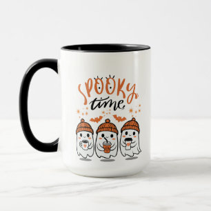 Caneca Fantasmas Fofos Halloween Tempo Assustador