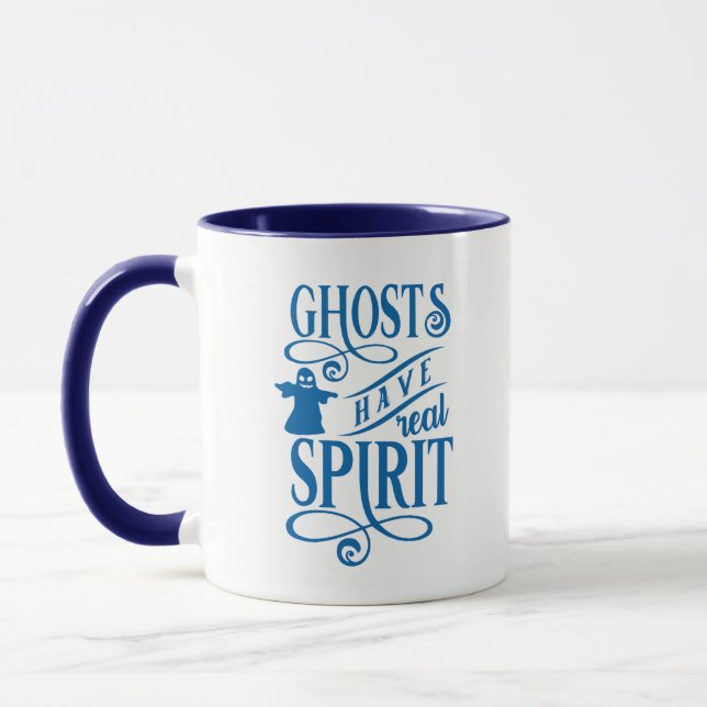 Caneca Fantasmas têm espírito real, azul e branco (Esquerda)