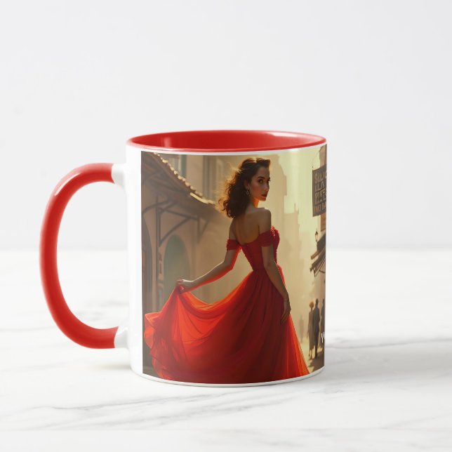 Caneca Fantasy - Bonita Lady Red Vress (Esquerda)