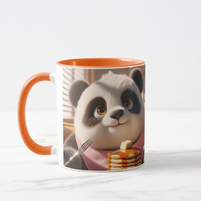 Caneca Fantasy Cuja Panda Come Pancakes (Esquerda)