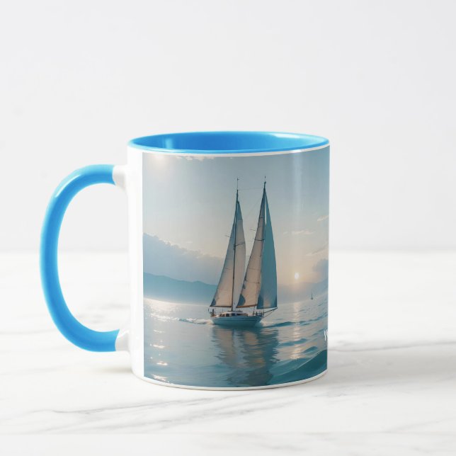 Caneca Fantasy Cute Boat Sea Sun (Esquerda)