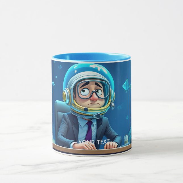 Caneca Fantasy Cute Clerk Underwater Helmet (Centro)