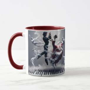 Caneca Fantasy Cute Dancer Ballerina Piano