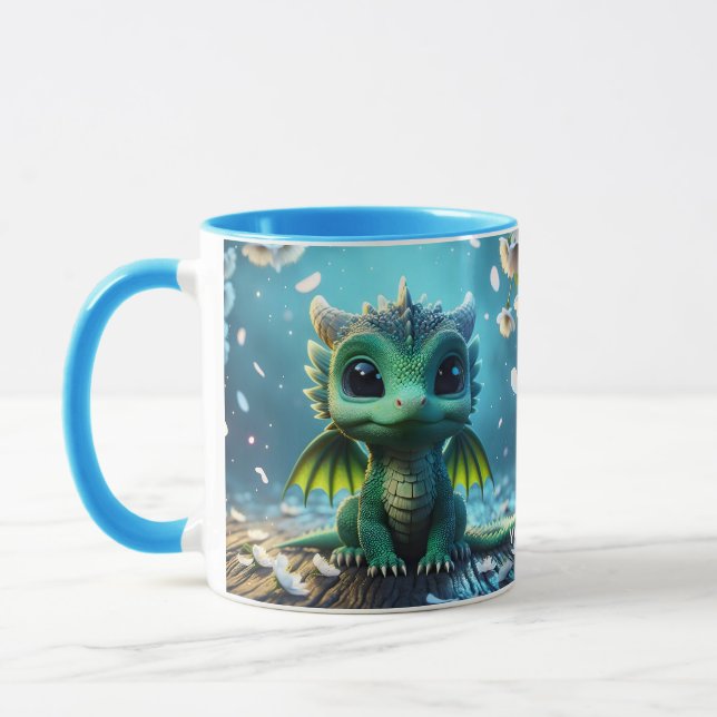 Caneca Fantasy Cute Dragon Baby Sakura (Esquerda)