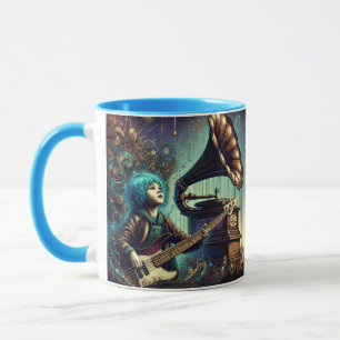 Caneca Fantasy Cute Girl Music Guitar