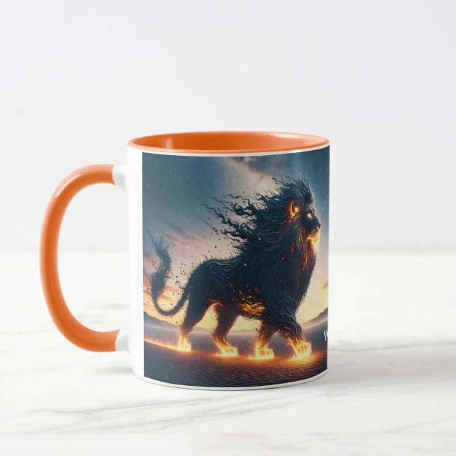 Caneca Fantasy Cute Lion Desert Fire (Esquerda)