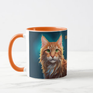Caneca Fantasy Cute Maine Coon Cat, Fantasy Vintage