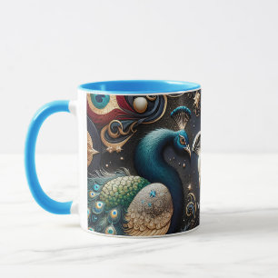 Caneca Fantasy Cute Peacocks Crescent Feeds