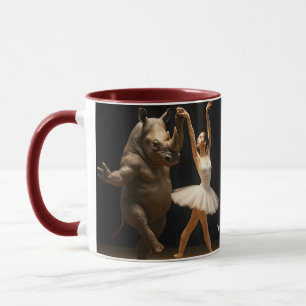 Caneca Fantasy Cute Rhino Dancer Ballerina