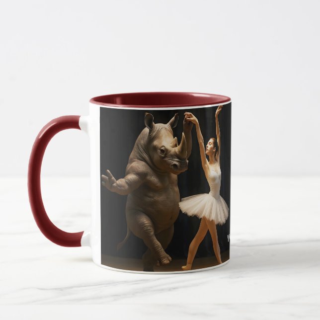 Caneca Fantasy Cute Rhino Dancer Ballerina (Esquerda)