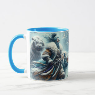Caneca Fantasy Cute Samurai Winter Tigers