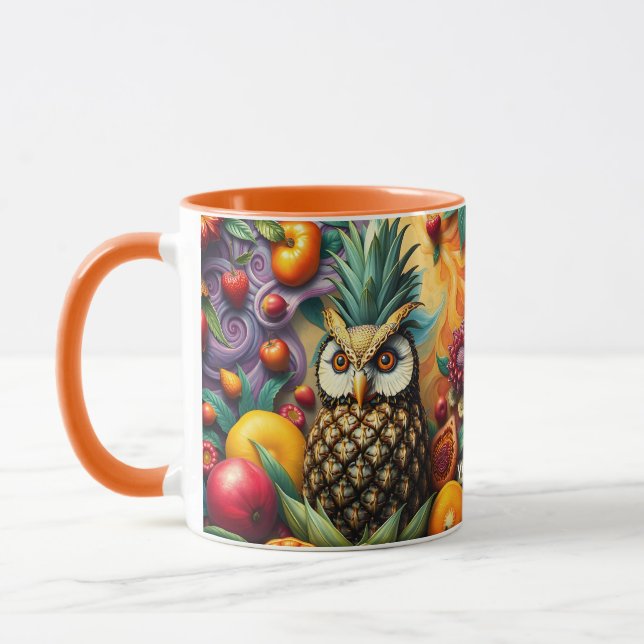 Caneca Fantasy Cute Serene Pineapple Owl (Esquerda)