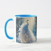Fantasy Cute Snow White Peacock