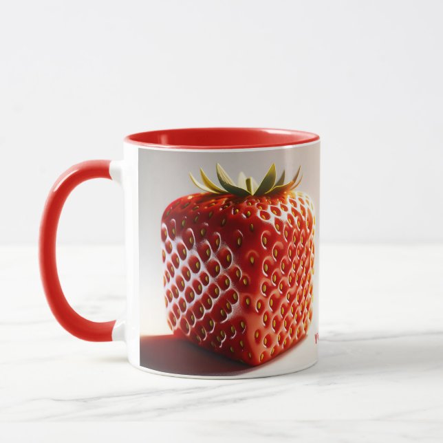 Caneca Fantasy Cute Square Red Strawberry (Esquerda)