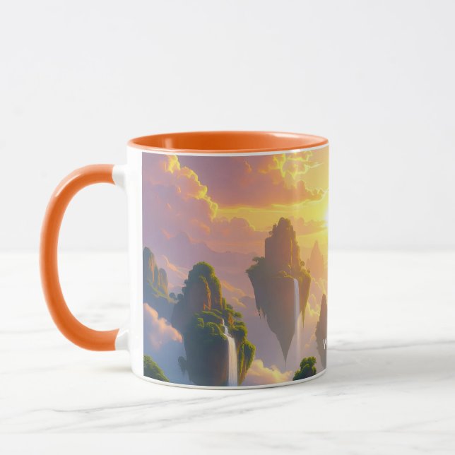 Caneca Fantasy Cute Sunset Islands Waterfall (Esquerda)