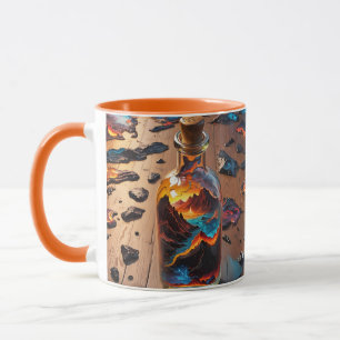Caneca Fantasy Cute Volcano Em Garrafa