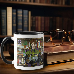 Caneca Fantasy Wizard Livros Poções de Dragões