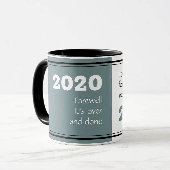 Caneca FAREWELL 2020 | Perspectivas para 2021 | Ano Novo (Frente Esquerda)