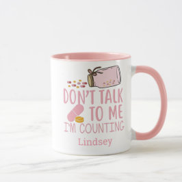 Caneca Farmacêutico Engraçado Rosa Personalizado/ Café Té