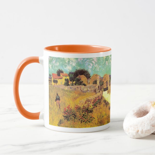 Caneca Farmhouse in Provence por Vincent van Gogh (Com Donut)