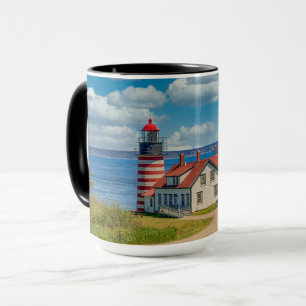 Caneca Farol de Cabeça de Oeste, Lubec, Maine