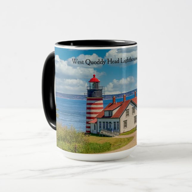 Caneca Farol de Cabeça de Oeste, Lubec, Maine (Frente Esquerda)