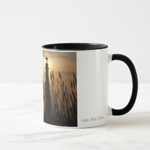 Caneca Farol de Cape May NJ no por do sol